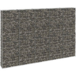 vidaXL Συρματοκιβώτιο Τοίχος 300x30x200 εκ. Γαλβαν.Χάλυβας + Καλύμματα