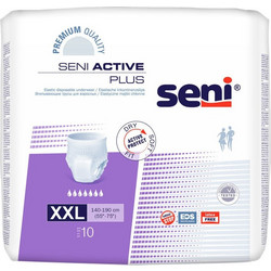 Seni Active Plus XXLarge Πάνες Βρακάκι Ακράτειας 7 Σταγόνες 10τμχ