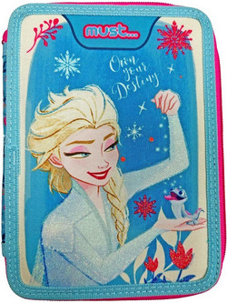 Must Disney Frozen Own Your Destiny Κασετίνα Γεμάτη με 2 Θήκες Μπλε 563588