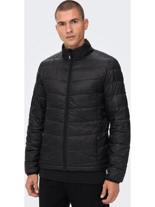 Only & Sons Ανδρικό Μπουφάν Χειμωνιάτικο Puffer Μαύρο 22023051