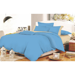 Komvos Σετ Σεντόνια Μονά με Λάστιχο 100x200+22 Sky Blue - Beige