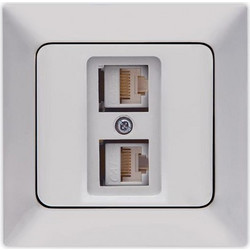 ΠΡΙΖΑ DATA ΔΙΠΛΗ CAT 6 RJ 45 ΝΙΚΕΛ MAT