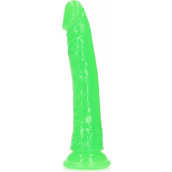 Shots RealRock Crystal Jelly Glow Ρεαλιστικό Dildo με Βεντούζα 20cm Πράσινο