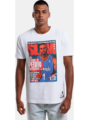Mitchell & Ness NBA Slam Tee-Orlando Magic Ανδρικό Αθλητικό T-Shirt Λευκό BMTRINTL1059-OMAPHA