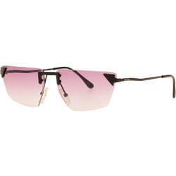 Sonia Rykiel SR502 Black Ανδρικά Γυαλιά Ηλίου Τετράγωνα Μεταλλικά Μαύρα με Ροζ Φακό