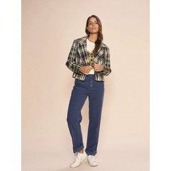 Mos Mosh Rachel 155840 Κοτλέ Γυναικείο Παντελόνι Ψηλόμεσο Blue
