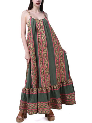 Lace Midi Καλοκαιρινό Καθημερινό Φόρεμα Μ-8423