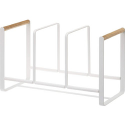 Yamazaki Πιατοθήκη Ντουλαπιού Ξύλινη Λευκή 34,5x16,5x20cm