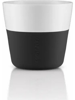 Set2 Φλιτζάνια Lungo Πορσελάνης 230ml Carbon Black