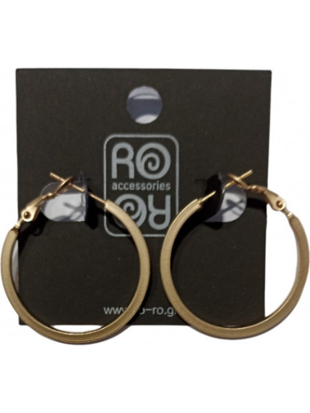 RO Accessories Γυναικεία Σκουλαρίκια Κρίκοι Χρυσά E2MG/30