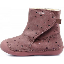Geox Tutim Παιδικά Μποτάκια Ροζ Suede με Σκρατς B9440A00007C6006