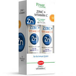 Power Health Zinc & Vitamin C 1000mg 2x20 Αναβράζοντα Δισκία