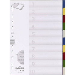 Διαχωριστικά Κλασέρ Πλαστικά Durable Σετ Των 10 Χρωμάτων 1656740