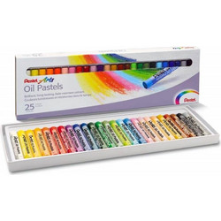 Pentel Λαδοπαστέλ Arts Oil Pastels 25 Χρωμάτων PHN25