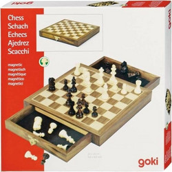 Goki Σκάκι Μαγνητικό Ξύλινο με Πιόνια 25x25cm 56919