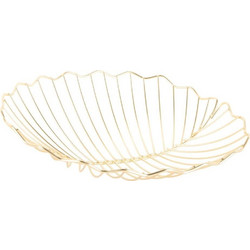 Φρουτιέρα Leaf L PT3971GD 31,5x8,5cm Gold Present Time Μέταλλο