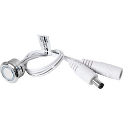 GLOBOSTAR(R) 70790 CORE Button Dimmer 1CH DC 12-24V 4A 96W Max IP20 Ψυχρό Λευκό 6000K - Φωτιζόμενος Διακόπτης Αφής On/Off + Push Dimming - M2xΠ2xΥ1.2cm