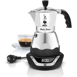 Bialetti EAsy Timer Ηλεκτρικό Μπρίκι Espresso 356W 6Cups Inox
