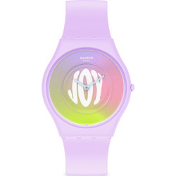 Swatch Γυναικείο Ρολόι με Μωβ Καουτσούκ Λουράκι SS09V101
