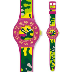 Swatch Capink Γυναικείο Ρολόι με Πολύχρωμο Καουτσούκ Λουράκι SUUP101