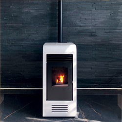 Eva Calor Giada Plus 12 White Σόμπα Pellet Αερόθερμη 11.5kW