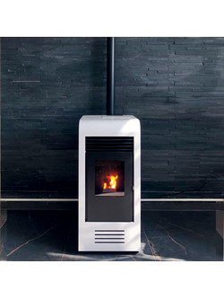 Eva Calor Giada Plus 12 White Σόμπα Pellet Αερόθερμη 11.5kW
