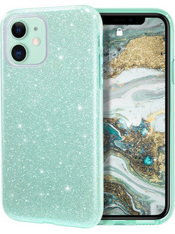 Θήκη iPhone 12 / 12 Pro Forcell Glitter Shine Cover Hard Case -Πράσινο