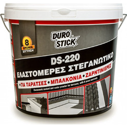 Durostick DS-220 Ελαστομερές Επαλειφόμενο Ακρυλικό Μονωτικό Στεγανωτικό Ταράτσας Λευκό 5kg