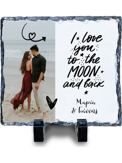 Πέτρα με φωτογραφία Moon and Back