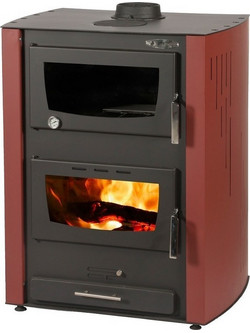 Thermiki ATS Hydro 90-25 Red Ατσάλινη Ξυλόσομπα Καλοριφέρ 25kW