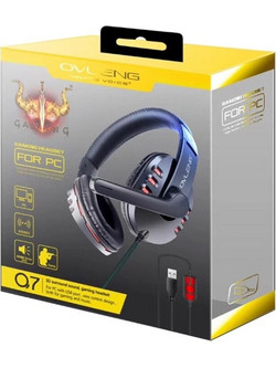 Ovleng OV-Q7 Gaming Headset Over Ear Black Red