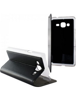 ΘΗΚΗ FLIP-COVER ΓΙΑ ΤΟ ΚΙΝΗΤΟ GALAXY J3 2016 SLIM ΜΑΥΡΟ