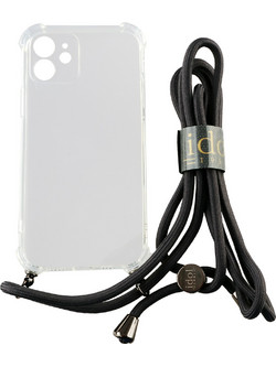 Idol 1991 Antishock Air TPU Back Cover με Strap Transparent (iPhone 12)