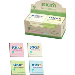 Αυτοκόλλητα Χαρτάκια Stickin 76x76cm Recycled Παστέλ 100φ (Διαφ.Χρωμ)