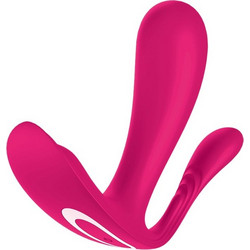 Satisfyer Top Secret Plus Wearable Διπλός Δονητής για Ζευγάρια με App Control 11cm Ροζ