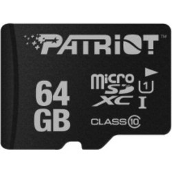 Patriot LX Series microSDXC 64GB Class 10 U1 V10 UHS-I 90MB/s