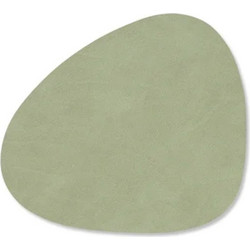 Σουβέρ Glass Mat Curve Nupo / Ανακ. Δέρμα Olive Πράσινο 11x13 cm LIND DNA