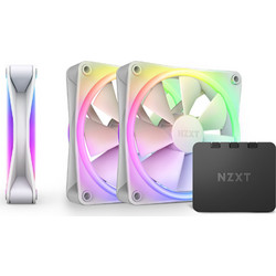 NZXT F120 RGB Duo Case Fan 120mm RGB με Σύνδεση 4-Pin PWM 3τμχ White