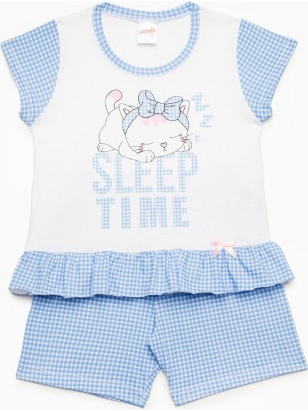 Πυτζάμα Βρεφική Καλοκαιρινή Minerva Sleep Time Λευκό No 2 61933-005