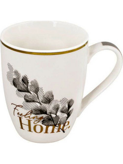 Κούπα Πορσελάνης 340ml B09-327-28/Gold-Λευκό - Max.Home(R)