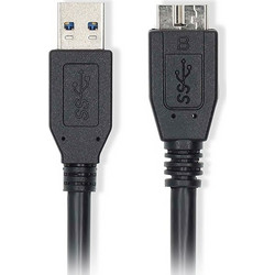 NEDIS CCGL61500BK05 Kαλώδιο USB 3.2 Gen 1x1 A αρσ. - USB Micro B αρσ. 0.50m, σε μαύρο χρώμα