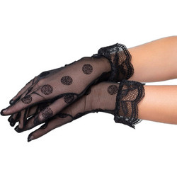 Polka Lace Gloves Luna Splendida 86002 evaunderwear