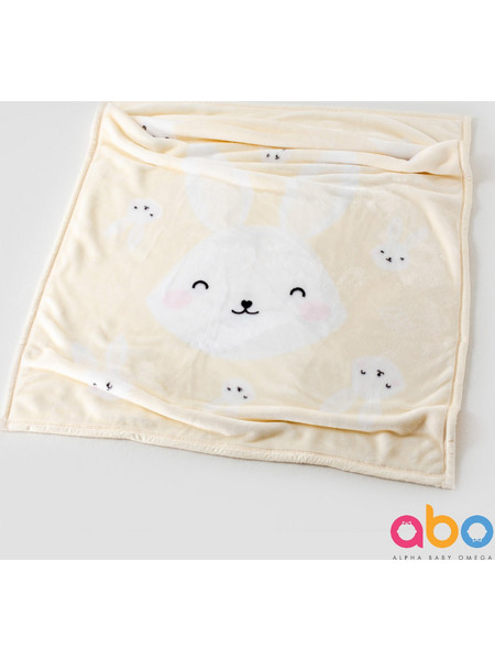 Abo Κουβέρτα Κούνιας Βελουτέ Bunny 110x140 Μπεζ