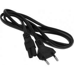 Καλώδιο Τροφοδοσίας Euro 2 Prong 1.5m Μαύρο