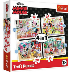 Παιδικό Puzzle Trefl Disney Minnie With Friends 4 In 1 12 + 15 + 20 + 24 Κομμάτια