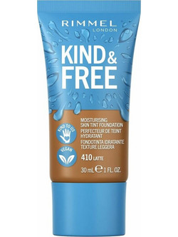 Rimmel Kind & Free Moisturising Skin Tint 410 Latte Liquid Foundation 30ml
