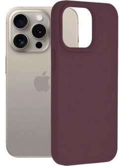 Techsuit Soft Edge Silicone Back Cover Plum Violet (iPhone 15 Pro Max)