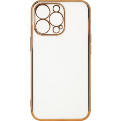 Lighting Color Case for Xiaomi Redmi Note 11 Pro gel cover with gold frame white