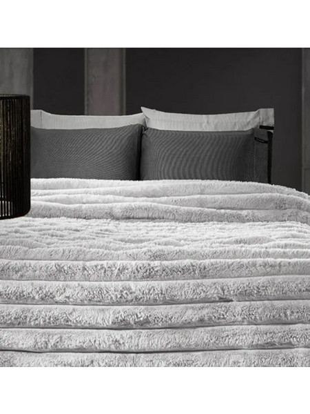 Γούνινη King Size Κουβέρτα 260 x 240 cm St.Moritz Silver Guy Laroche 1113086223001