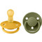 BIBS de Lux Πιπίλες Καουτσούκ 0m+ Honey Bee Olive 2τμχ